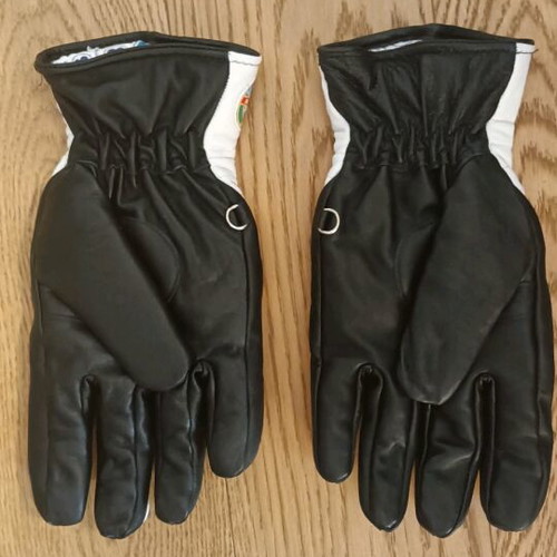 Vintage leather ski gloves