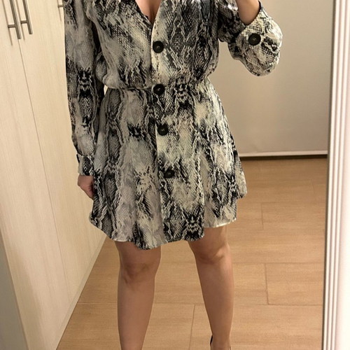 Zara mini dress with snake print like new