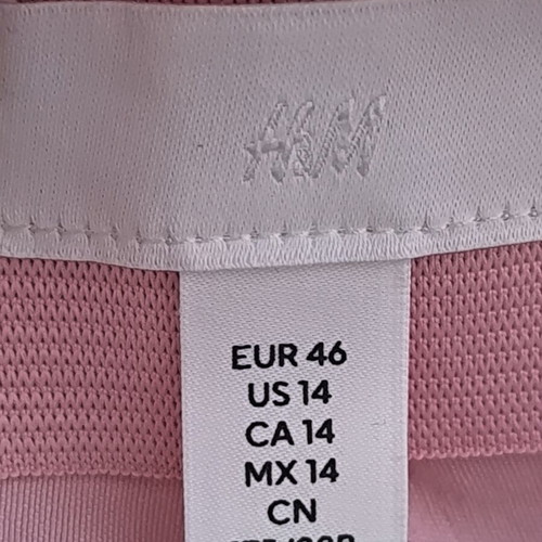 H&M XL summer elastic pants pink, new