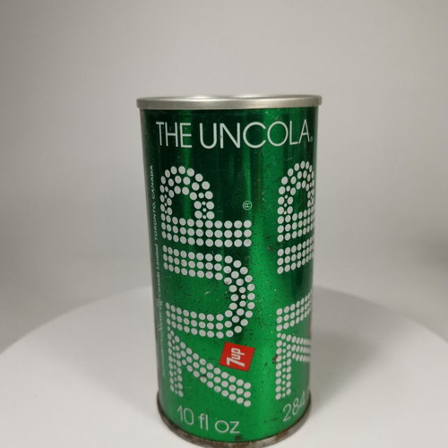 Seven Up The Uncola 10oz soda can vintage, used
