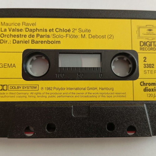 Ravel Bolero La Valse used collectible cassette 1982