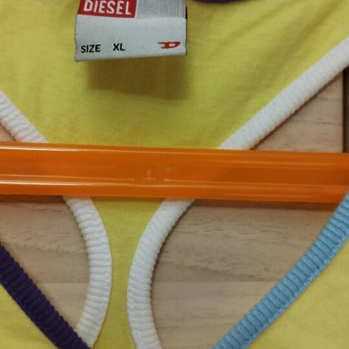 Diesel sleeveless cotton shirt like new, yellow