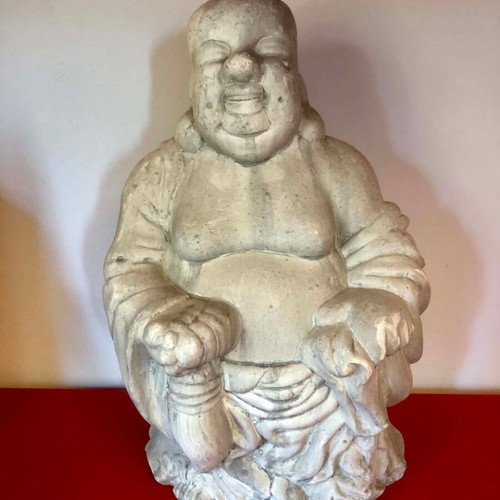 Large ceramic Buddha like new, gray shades