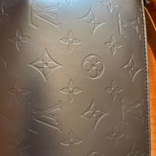 Louis Vuitton women's shoulder bag like new, gray and beige