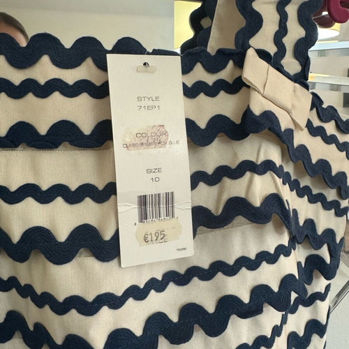 Mini dress French Connection new, cream and navy with bow details
