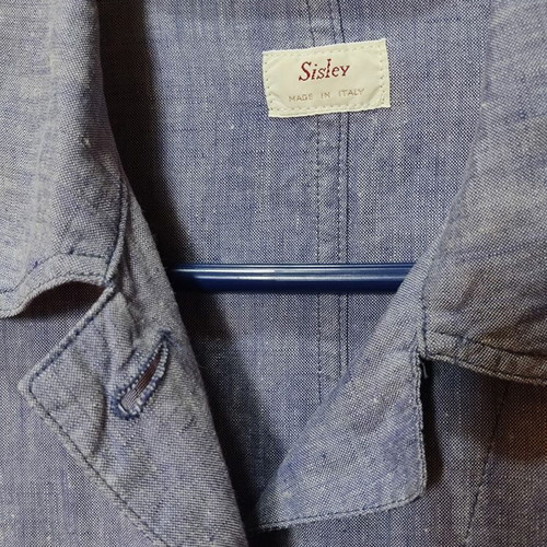 Sisley jacket blue size Medium used, 100% linen