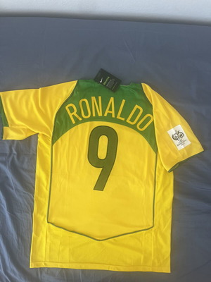 Φανέλα Βραζιλίας Ronaldo #9 World Cup 2006 εντός έδρας Large σαν καινούργια