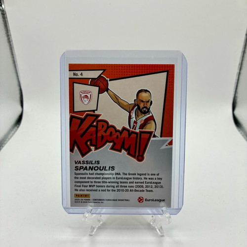 Vassilis Spanoulis 2025-26 Contenders EuroLeague Gold Kaboom! card new