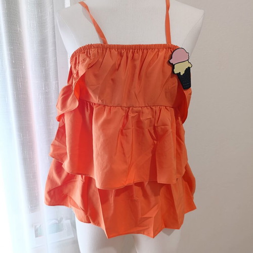 Fiorucci women's spaghetti strap top new with tag, orange, size 38