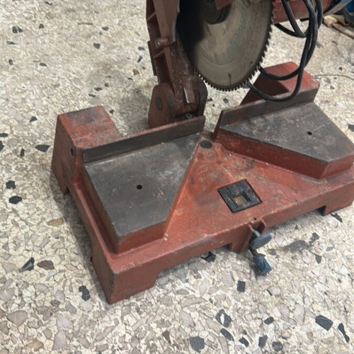 Stationary wood circular saw used, cast iron base