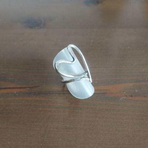 Silver 925 heart-shaped ring, handmade