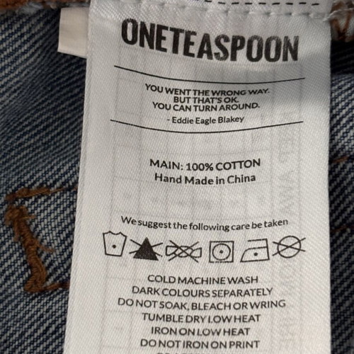 One Teaspoon Outlaws Denim Shorts like new, size 27, blue