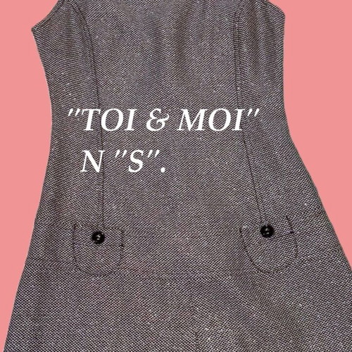 Toi&Moi dress new, size S, gray with silver thread