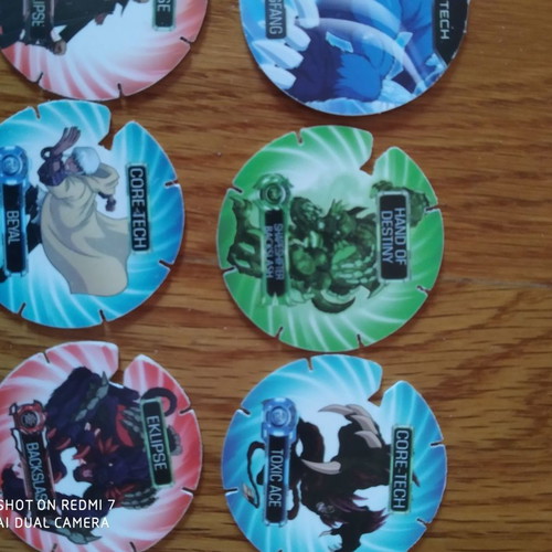 Monsuno caps used, pack of 6, 2013
