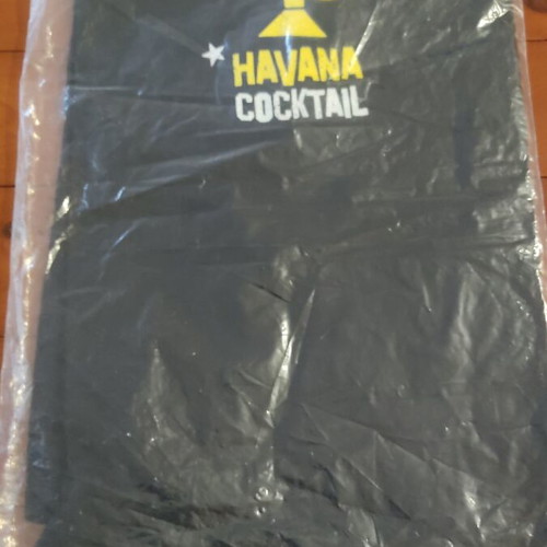 T shirt Havana Cocktail new, black and yellow, size M