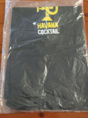 T shirt Havana Cocktail new, black and yellow, size M