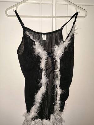 Lingerie used s/m with fur and silver threads