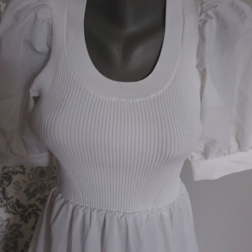 Zara long white dress like new, size S
