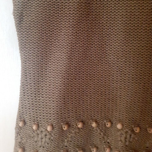 Women's sleeveless knitted blouse brown like new, size S