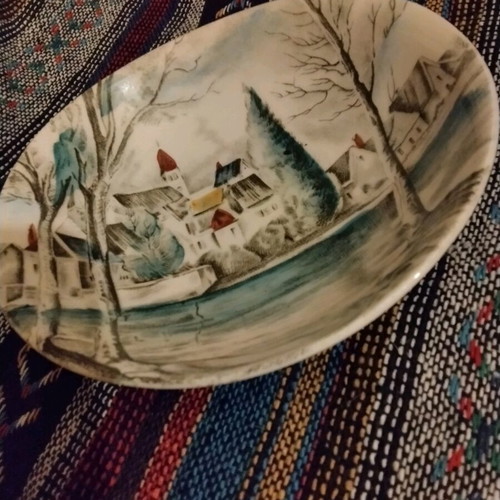 Dream Town plate by Johnson Brothers new with traditional English village scene