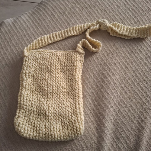 Handmade shoulder bag beige like new