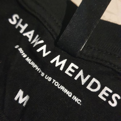 Shawn Mendes H&M t-shirt new black printed blouse