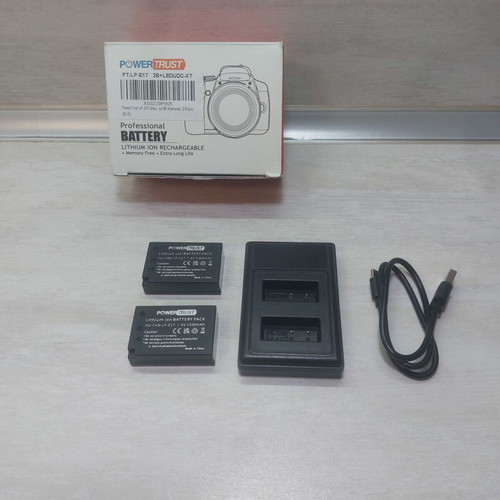 PowerTrust LP-E17 Battery and Dual USB Charger Kit for Canon EOS