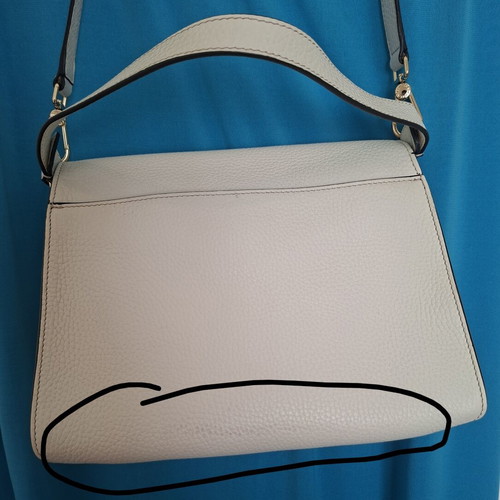 Furla leather bag like new, ivory with gold details