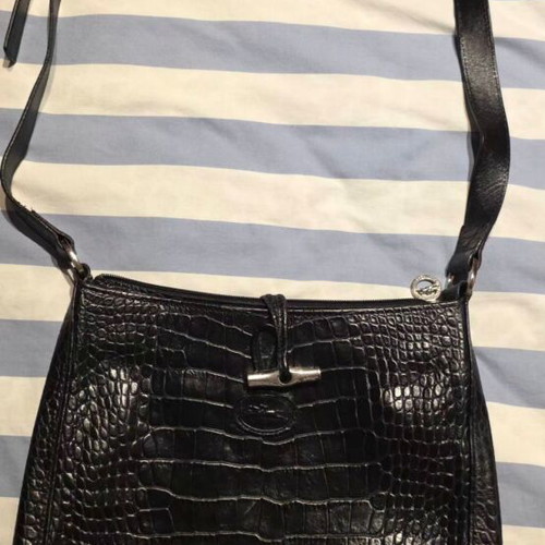 Longchamp black crossbody bag used