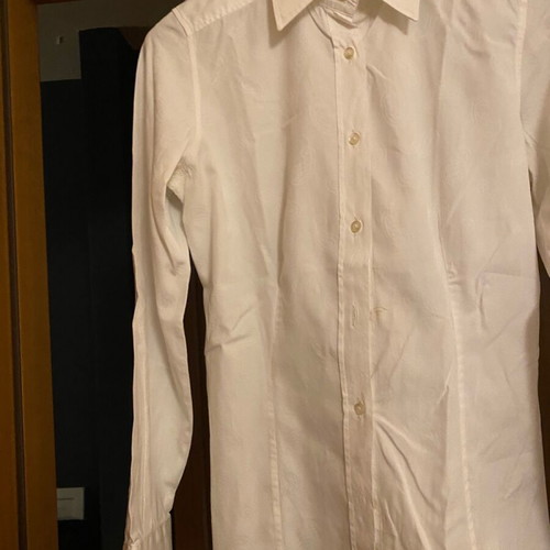 Etro jacquard cotton shirt like new, limited edition, white, size S