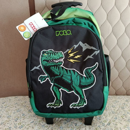 Polo Junior Frenzi Dinosaur School Trolley Bag new