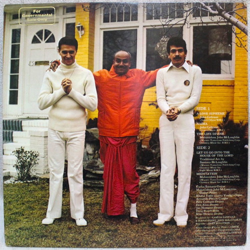 Carlos Santana & Mahavishnu John McLaughlin Love Devotion Surrender vinyl LP used