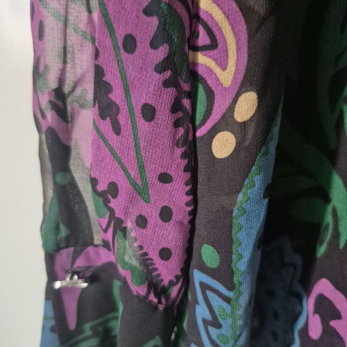 Zara semi-transparent shirt like new, black multicolor, size M