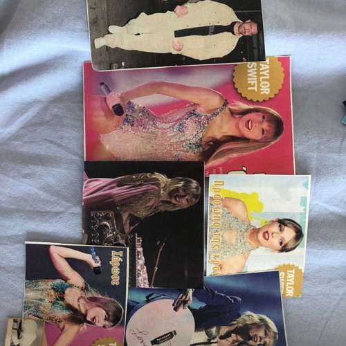 Taylor Swift clippings and double-sided Maneskin Taylor poster new