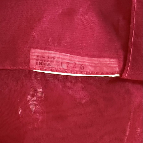 IKEA transparent curtains set of 3, fuchsia, orange & purple