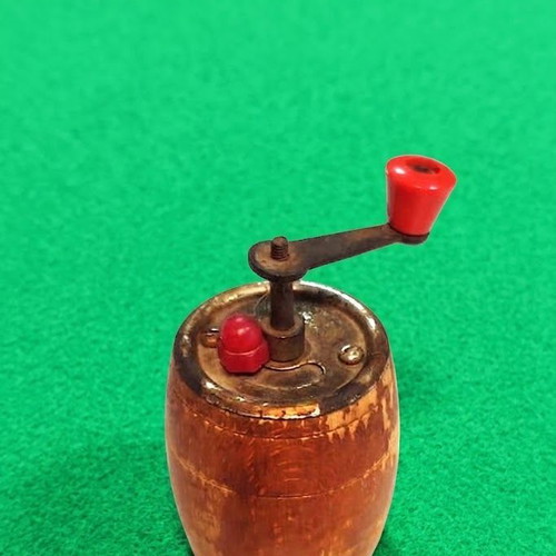 Spice mill mid-20th century used, wood and metal