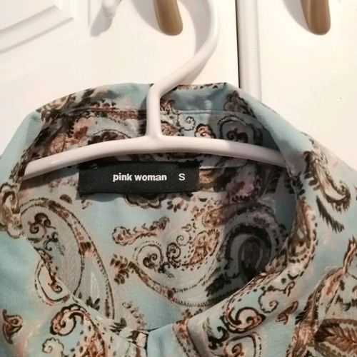 Dress shirt Pink Woman like new, colorful, size S