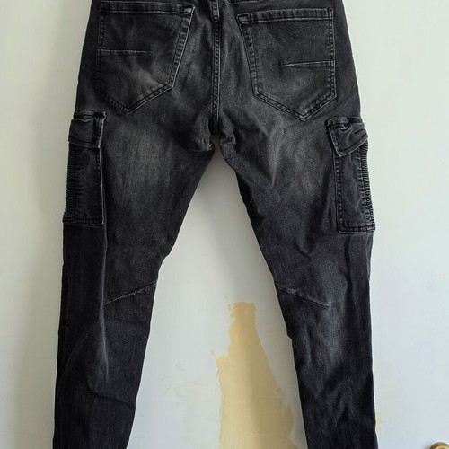 Cargo jeans pants, size Large, black