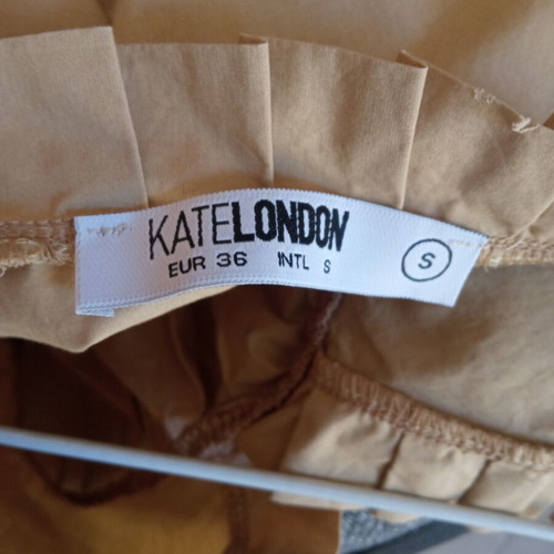 Kate London Maxi Dress beige camel, like new, poplin fabric