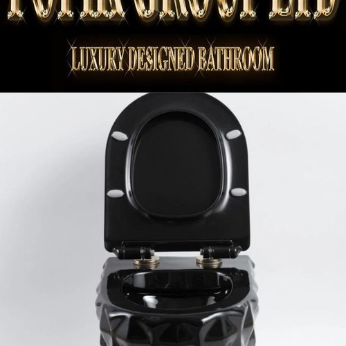 Luxury Black Diamond Wall Hung Toilet new, matte black ceramic