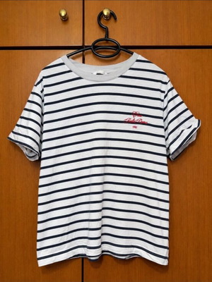 H&M striped T-shirt size M used with red embroidery