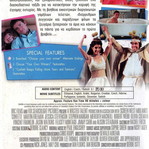 Confetti DVD used, comedy and romance with subtitles
