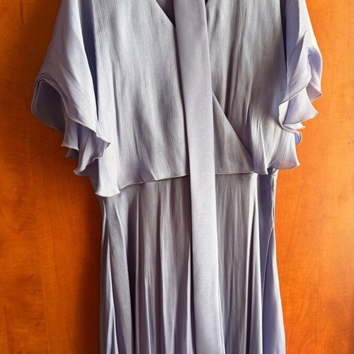 Lilac midi dress plus-size like new by Vagias for wedding or christening