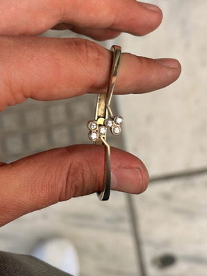Silver bracelet 925 used with zircon