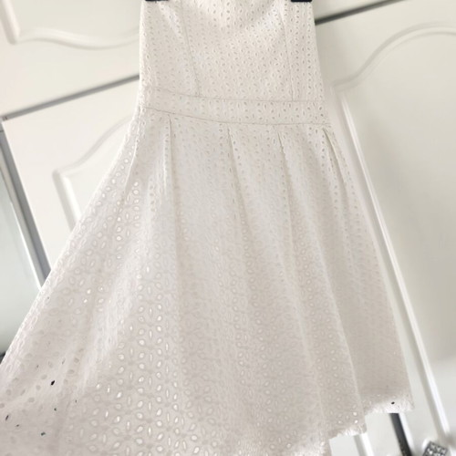 Kiabi White Strapless Dress Broderie Anglaise Size S Like New