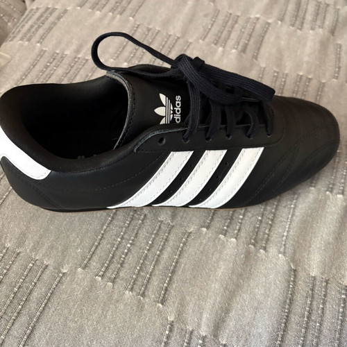 Adidas sneakers new, women's, genuine leather, black and white