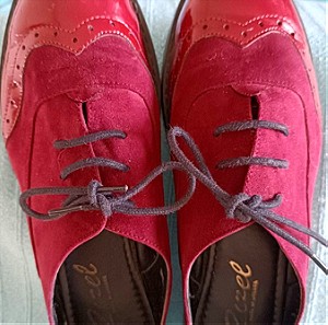 Παπούτσια Oxford μπορντό χρώμα no 39