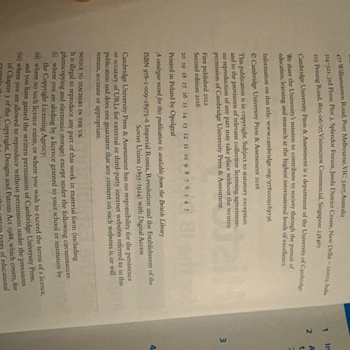 History for the IB Diploma Paper 3 Imperial Russia Revolution Second Edition like new