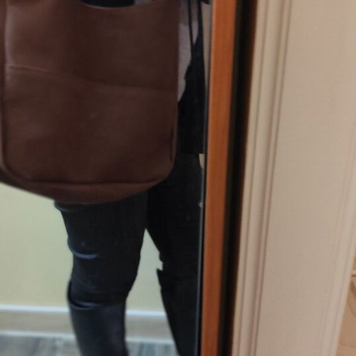 Brown shoulder bag new with external pocket