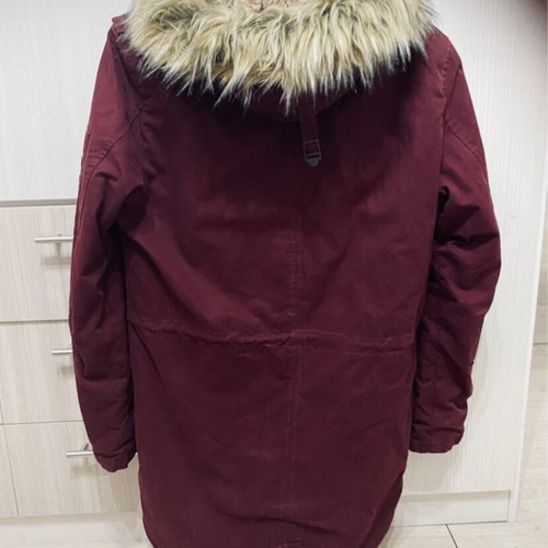 Jacket with fur new, size L / 40 / 12, warm